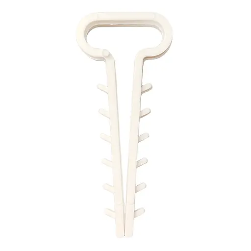 Крепление-елочка (зажим) плоский №0,5 (6*3мм) белый (14327) (цена за уп.100шт) ТМ СПЕКТР LUX* - фото 1