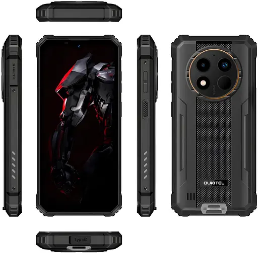 Смартфон Oulitel WP28E 65"HD+ /4GB/64GB T606 /10600mAh /13+5Мп/ IP69K /NFC Black - фото 9