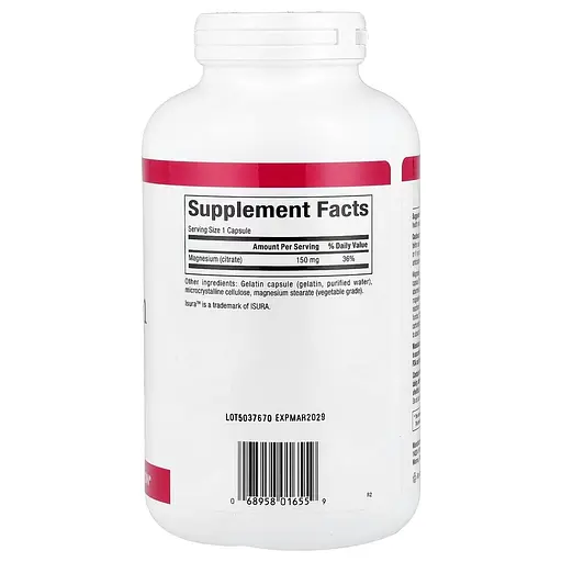 Цитрат магнію Natural Factors Magnesium Citrate 150 mg, 360 капсул для підтримки м'язів та нервової системи - фото 2