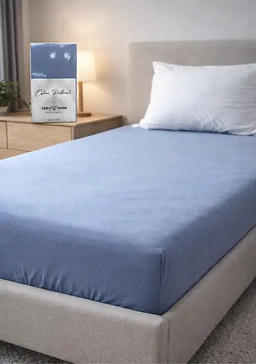 Простирадло 100х200+30 см блакитний