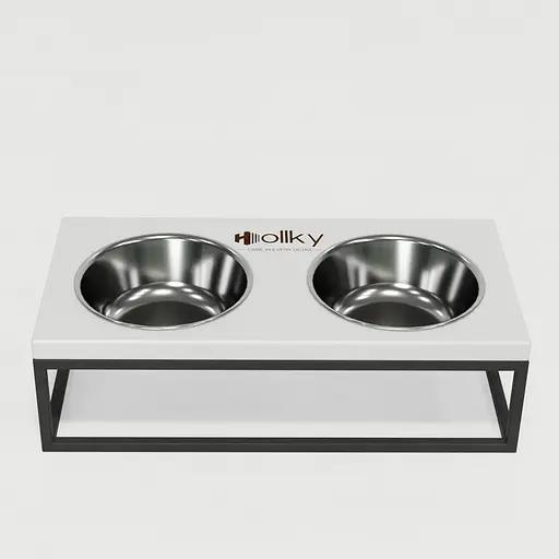 Hollky Base M — миски на підставці для середніх собак та великих котів (2 × 0,95 л) - фото 5