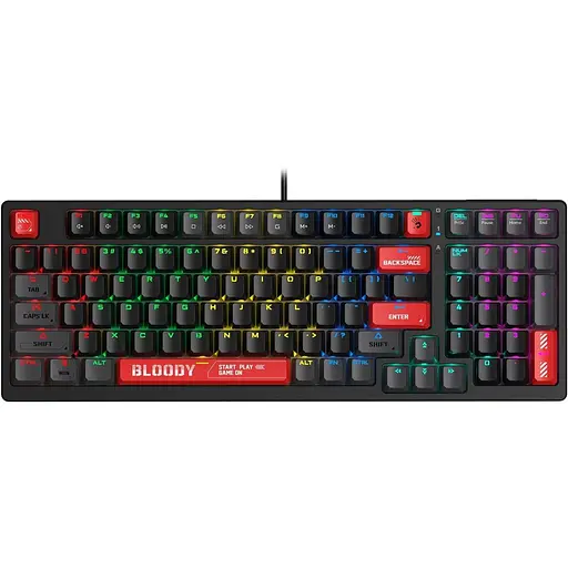 Клавиатура Bloody A4Tech S98 USB RGB Black Red) (S98 Red)) - фото 1