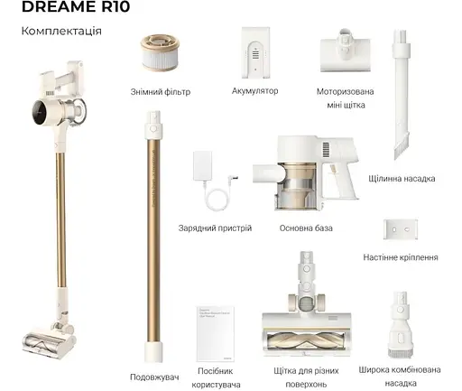 Пилосос бездротовий Dreame Cordless Vacuum Cleaner R10 - фото 8