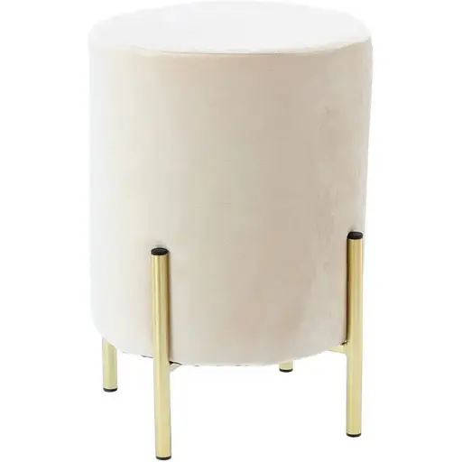 Пуф Chomik Tucci велюровый на ножках белый - фото 3