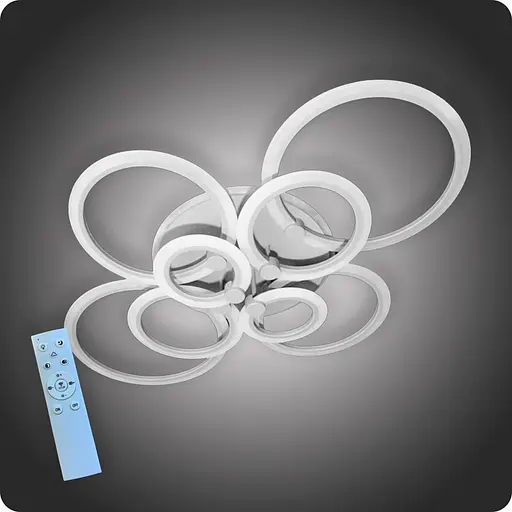 Люстра світлодіодна 517 Light 3color з пультом 224Вт Білий (01010) - фото 2