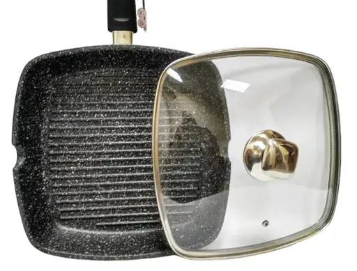 Сковорода гриль Bohmann BH-1002-28 MRB 28 x 28см с мраморным покрытием - фото 1