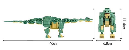 Конструктор динозавр  WOMA бронтозавр из коллекции Динозавры 589 деталей - фото 4