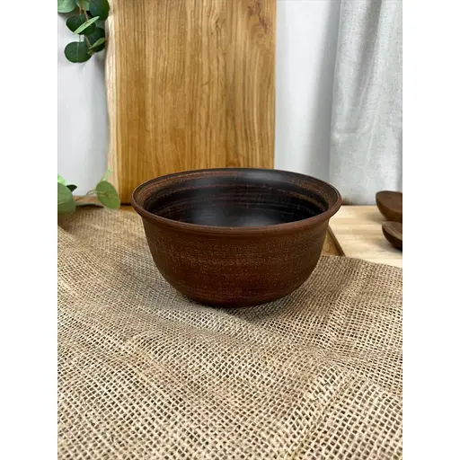 Миска висока керамічна (глиняна) Гладка 1 л - фото 2