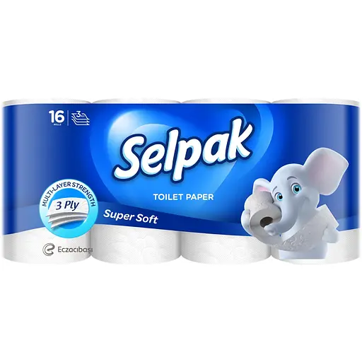 Папiр туалетний Selpak Extra білий 16 шт.