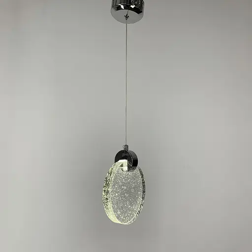 Підвісний дизайнерський світильник з прозорим скляним корпусом у хромі Line.F AA 226-160 CH - фото 3