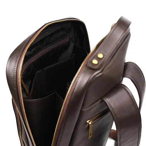 Кожаный мужской рюкзак TARWA 42х28х9 см sum0026179 - фото 6