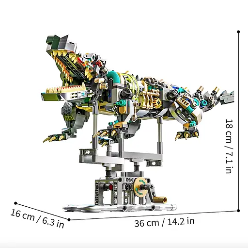 Конструктор крокодил MJI механічний двосторонній живий світ 996 деталей - фото 3
