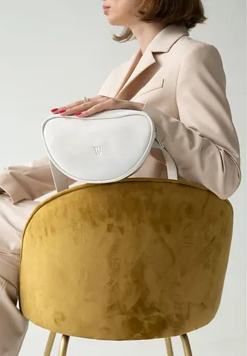 Поясна сумка Ada белая - фото 2