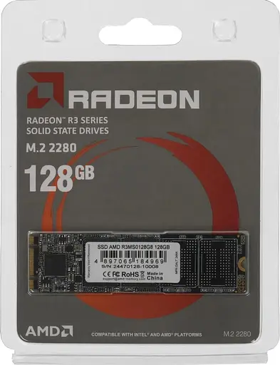 Накопитель SSD AMD m.2 NVMe 128Gb Radeon R3 (R3MS0128G8) - фото 3