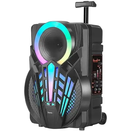 Колонка портативна — караоке система Hoco DS40 8-inches BT speaker with trolley з ручкою на колесах - фото 1