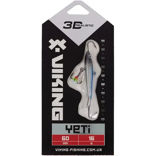 Балансир Viking Fishing Yeti Ice Jig 60mm 16.0g #3 Light Blue Glam - фото 2
