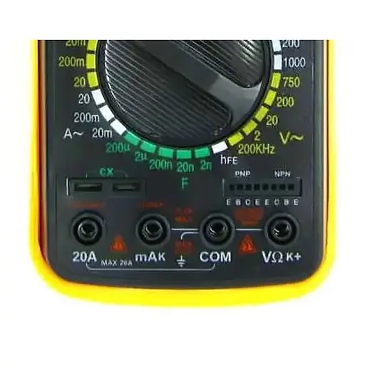 Мультиметр Digital DT-9207 A+ кліщі струмовимірювальні портативний тестер жовтий/чорний - фото 9
