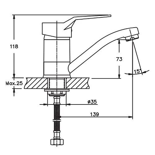 Змішувач для кухні Haiba ZEON 555 HB0414 - фото 2