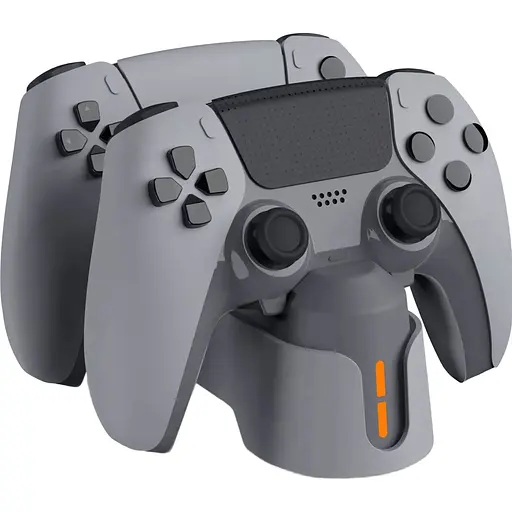 Зарядна станція Dobe Dual Charging Dock TP5-1501X для DualSense Sony PS5 Gray (125877) - фото 4
