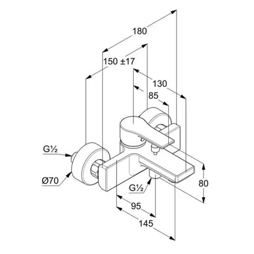 Смеситель для ванны Kludi Zenta SL 486700565 - фото 2