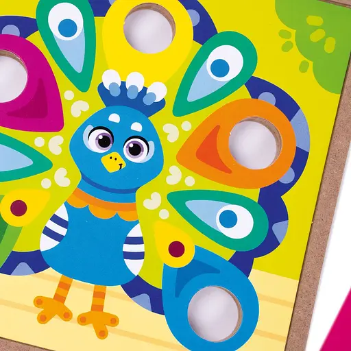 Дерев'яна мозаїка Roter Kafer Wooden mosaic with base. Zoo (RW4221) - фото 6