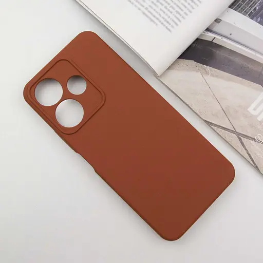 Чехол Lakshmi Silicone Cover Full Camera AA для Xiaomi Redmi 13 4G/Poco M6 4G Коричневый/Brown - фото 2