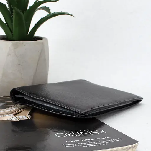 Обложка на паспорт и права Ricco Grande 162-A кожаная черная - фото 4