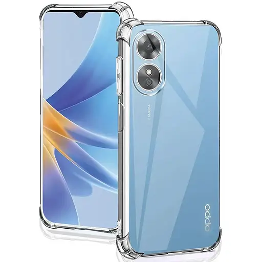 TPU чохол Getman Ease logo посилені кути Full Camera для Oppo A98 Безбарвний прозорий