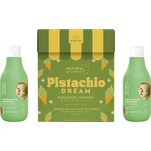 Набір INTRA Creamy pistachio Кремова фісташка: гель-крем для душу та ванни 250 мл + лосьйон для тіла 250 мл