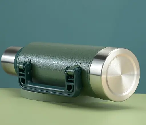 Термос OldBro з ручкою 304 Stainless steel ударостійкий зелений 1 л - фото 5