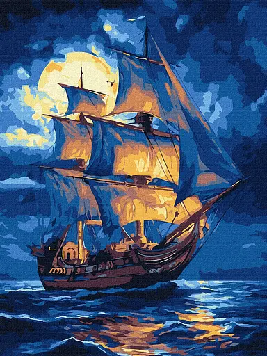 Набір для розпису по номерах Легенда хвиль, Ideyka, 30x40 см, КНО6372