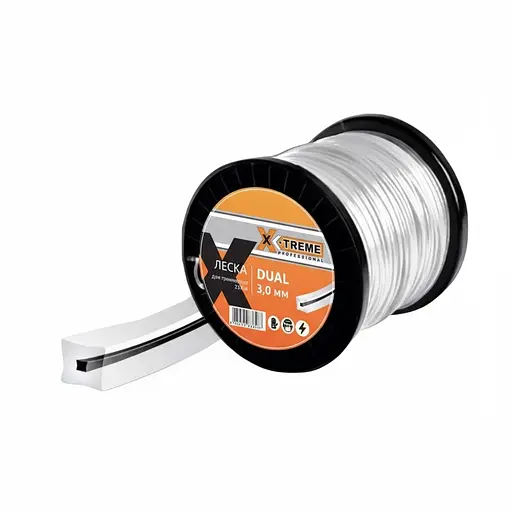 Леска для мотокосы X-Treme Dual Крученый квадрат 3.0 мм х 368 м (83853)