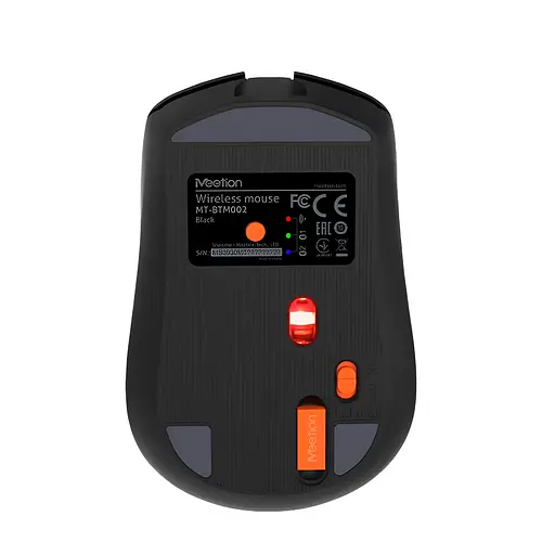 Беспроводная мышь MEETION BTM002 с RGB подсветкой 2.4G+Bluetooth черная - фото 4