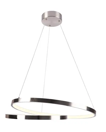 Люстра підвісна світлодіодна кругла Goldlux 328045 Zefira 50 Led 1x40W 4000K 3700Lm IP20 Нікелевий - фото 3