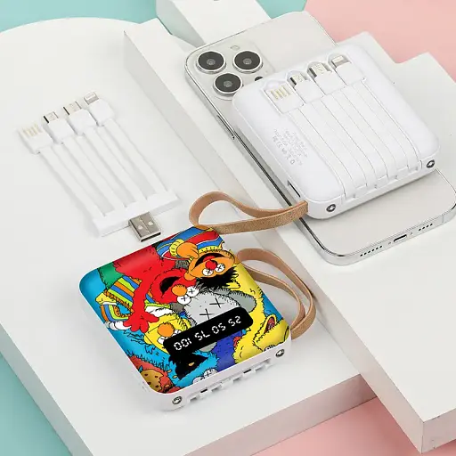 УМБ Power Bank 5000mAh повербанк с экраном и фонариком 4 в 1 Sesame Street (16130) - фото 3