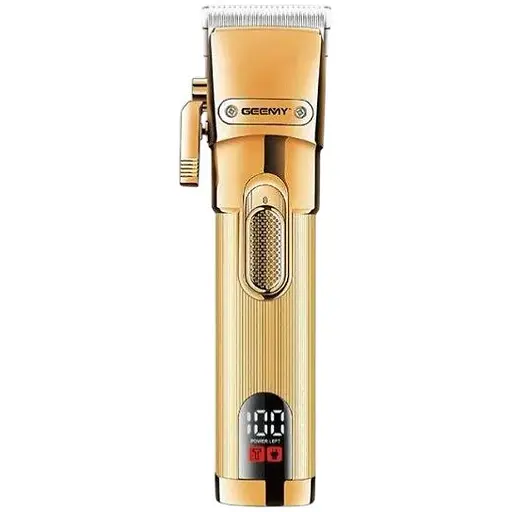 Тример акумуляторний Geemy GM-883 машинка для стрижки волосся з насадками золото - фото 1