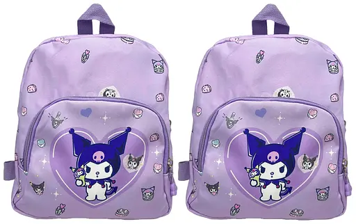 Рюкзак детский из ткани Зайчик Kuromi-сердце, 25x22x8 см, 581 - фото 4