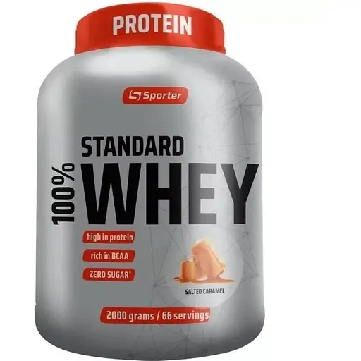 Сироватковий протеїн Sporter 100% Standard Whey 2 кг Солона карамель - фото 1