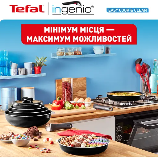 Набір посуду Tefal Ingenio Easy Cook & Clean 5 предметів чорний (L1539053) - фото 16