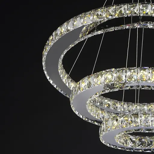 Люстра подвесная Brille хрустальная LED 68W WW+NW+CW CH (BR-967S/3) - фото 6
