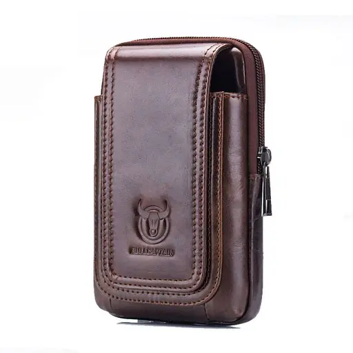 Шкіряна чоловіча сумка на пояс BULL 17,5х11х4 см nsa0001231 - фото 1