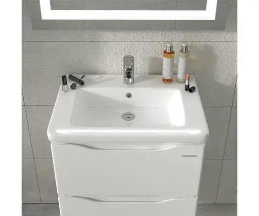 Тумба підвісна Sanwerk Алесса Air 60 Білий з умивальником Space Line (MV0000870) Білий - фото 3