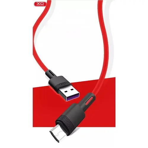 Кабель XO NB-Q166 fast charging USB cable for Micro 5A/1 м Червоний - фото 1