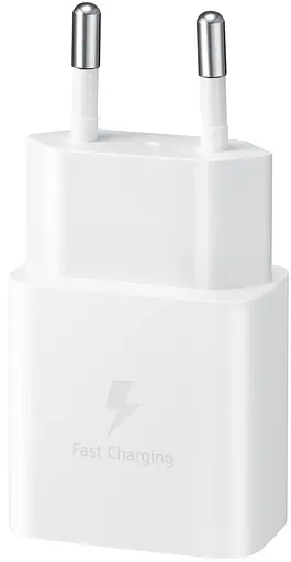 Samsung Зарядний пристрій мережевий 15Вт USB-С, кабель USB-C > USB-C, 1 м, білий - фото 1