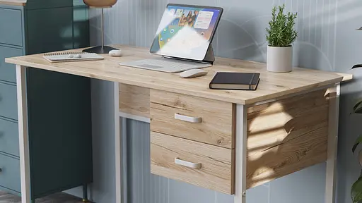 Комп'ютерний стіл Ferrum-decor Таккота 75x140x60 сірий ДСП Дуб Артізан 16мм (FRD-102323) - фото 3