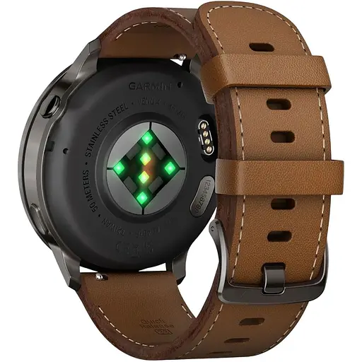 Смарт-годинник Garmin Venu 4 45 мм Slate with Brown Leather Band (010-03014-03) [153838] - фото 6