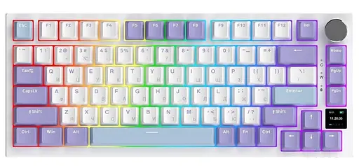 Клавиатура Ajazz AK820 PRO 75% Exploded Gift Switch White RGB (AK820PRO-G-PWB) - фото 1