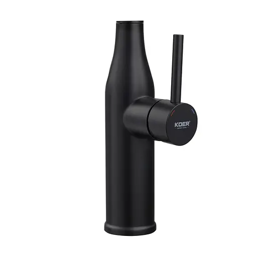 Змішувач для кухні Koer KI-70005-05 із чорним силіконовим виливом KR5005 Чорний матовий - фото 6