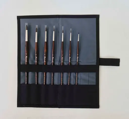 Набор кистей для масла Raphael Textura, круглые, 7 шт, в пенале - фото 2