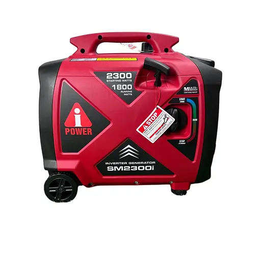 Інверторний бензиновий генератор iPower SM2300I (1.8/2.3 кВт) з дисплеєм, колесами та ручкою
